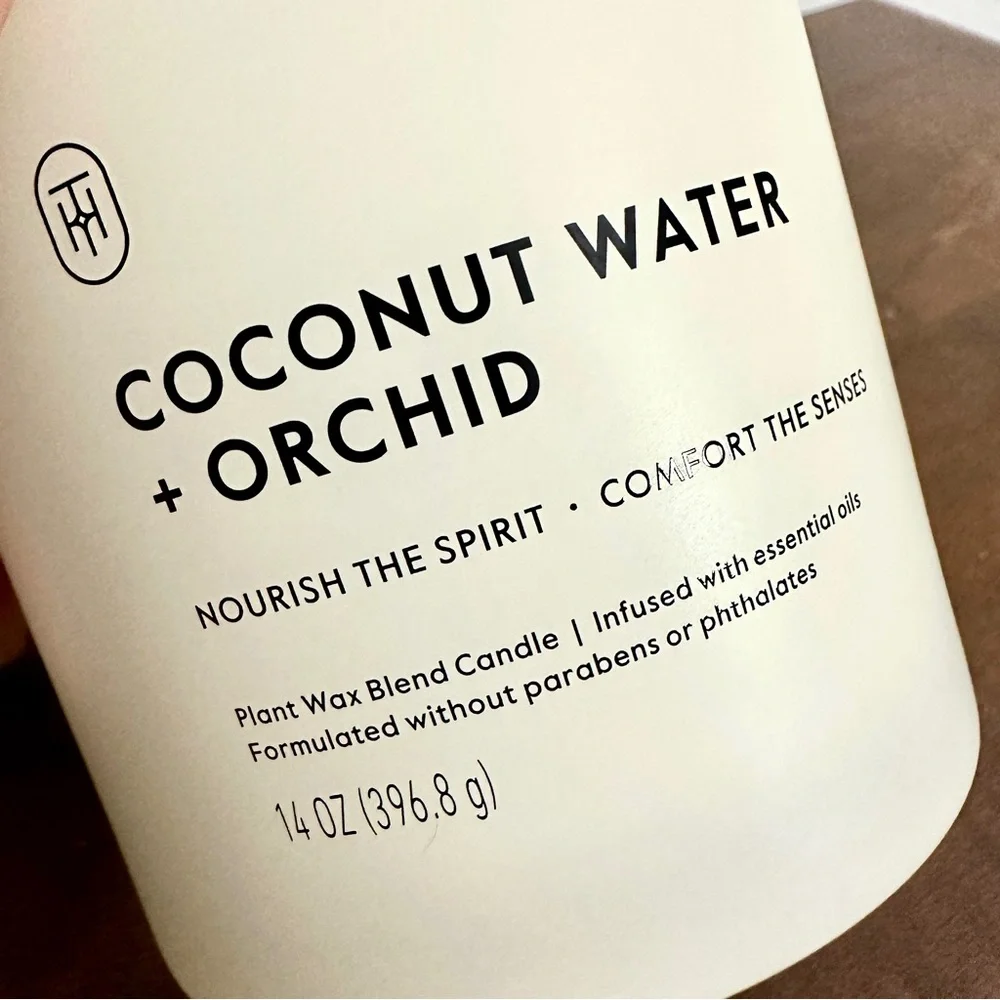 Threshold 2 Wick Glass Coconut Water + Orchid 14oz Candle • NWT
